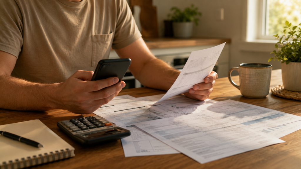 gastos de casa facturas revisión banco ahorro hogar España