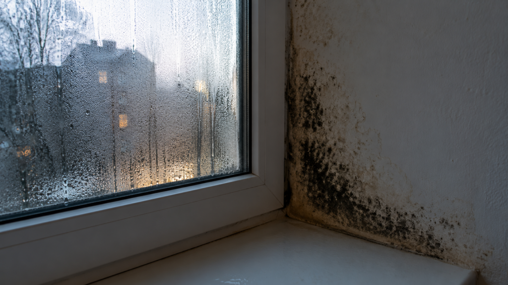 olor a humedad en casa moho pared ventana condensación vivienda