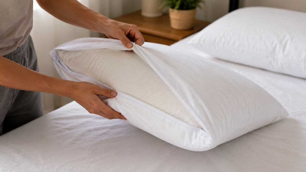 nariz taponada al despertar ácaros almohada colchón funda antiácaros