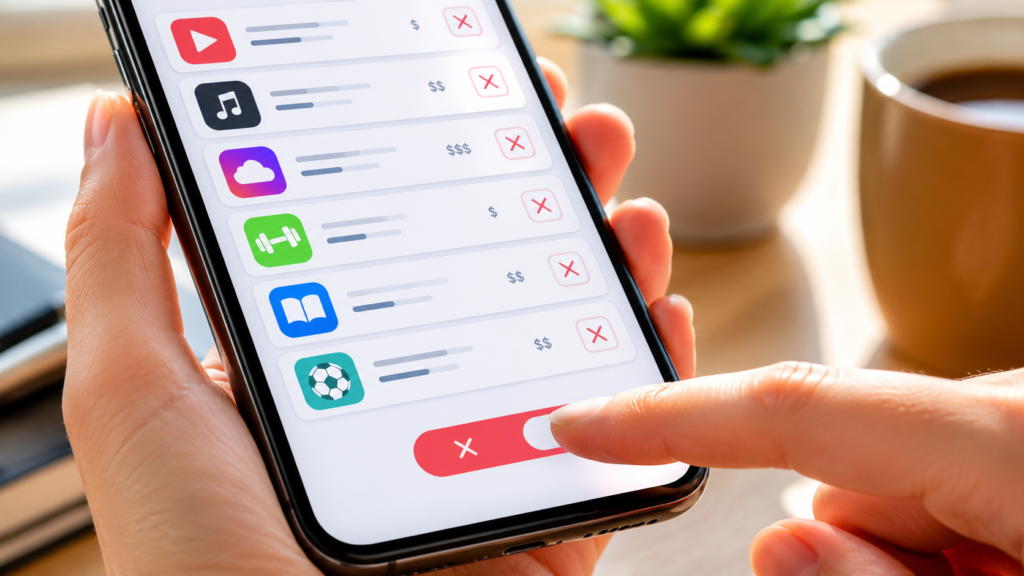 gastos de casa suscripciones app móvil cancelar recurrentes