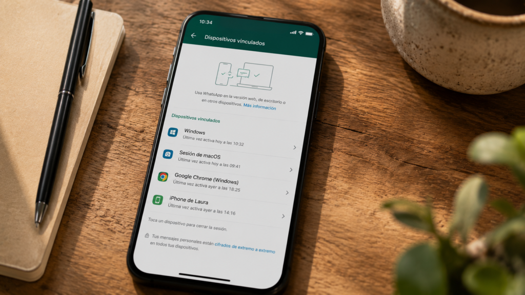espiar WhatsApp dispositivos vinculados sesión activa acceso no autorizado detectar