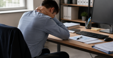 sedentarismo trabajo oficina silla ordenador horas sin moverse riesgos salud