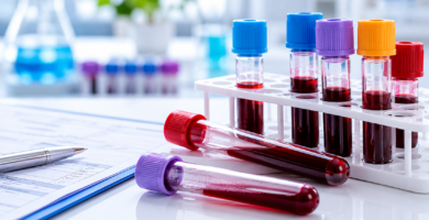 analítica sangre marcadores anuales médico tubo extracción laboratorio resultados