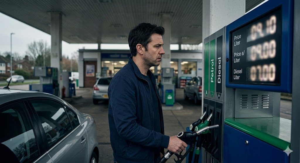 conductor preocupado por subida precio gasolina estrecho de Ormuz
