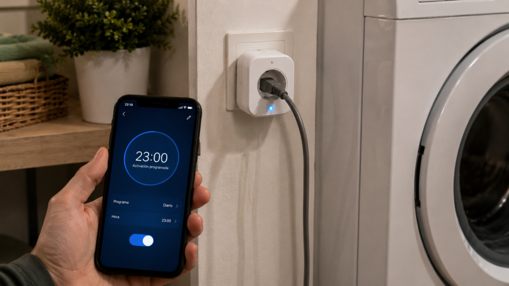 programar lavadora temporizador horas baratas precio luz