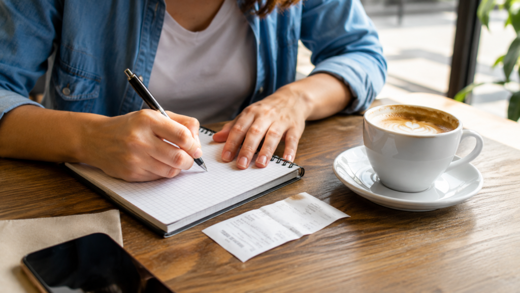 gastos hormiga tabla desglose mensual café agua delivery app