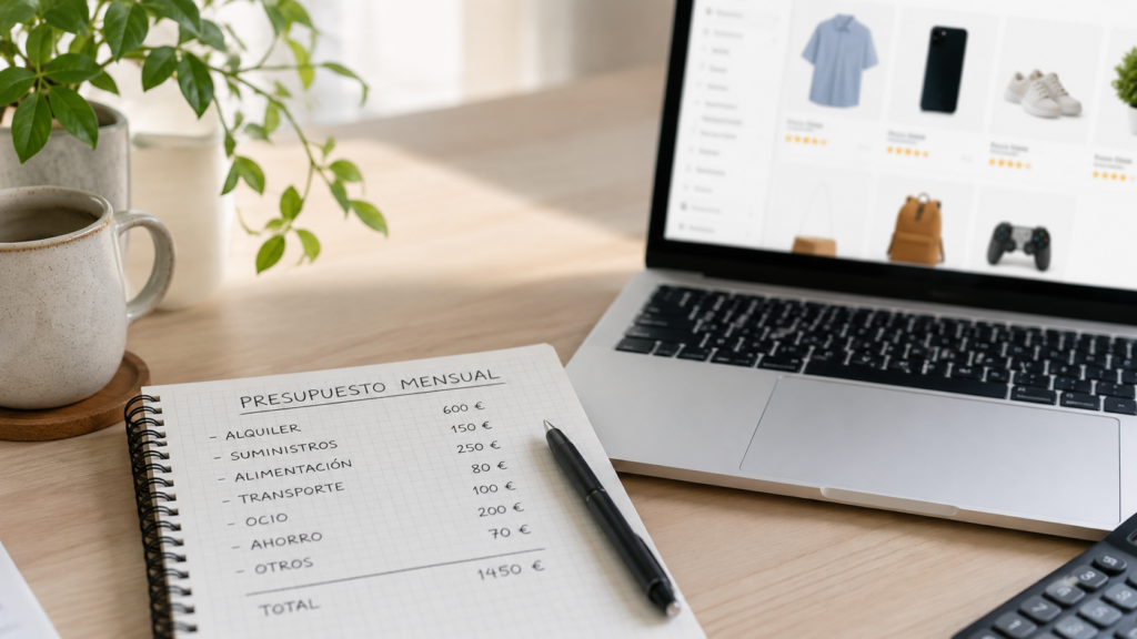 compras online sistema control presupuesto lista 48 horas móvil fricción