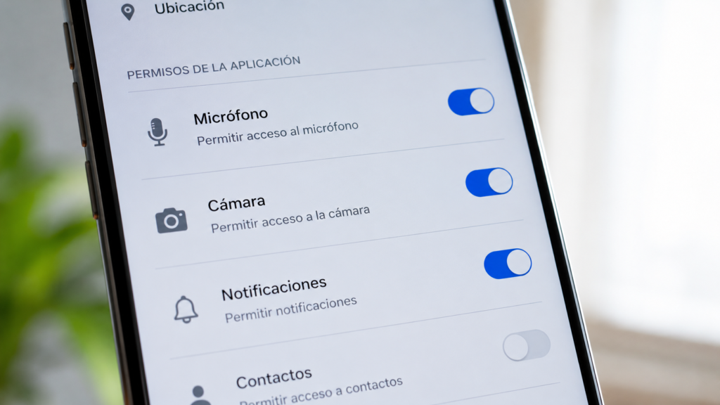 aplicaciones espía permisos cámara micrófono ubicación revocar acceso