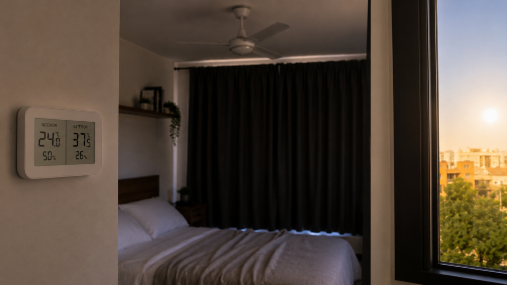 dormir sin aire acondicionado ahorro luz verano cortinas blackout