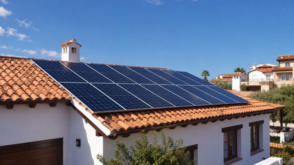 paneles solares casa tejado instalación autoconsumo fotovoltaico ahorro factura luz