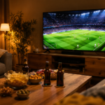 ver el Mundial en casa salón tele amigos cerveza sofá partido